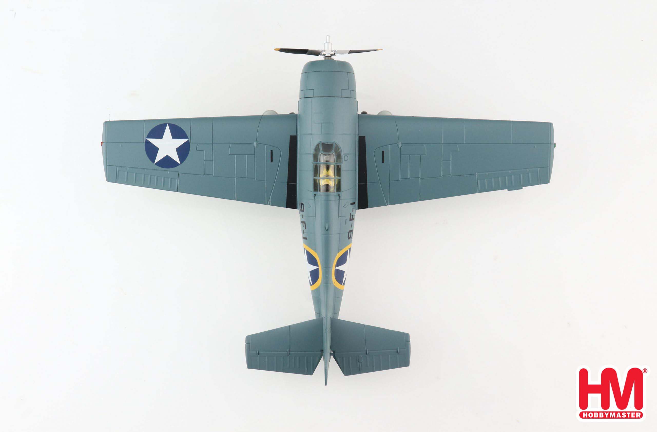 Grumman F4F-4 Wildcat VF-9 USS Ranger “Operation Torch” 1942, 1:48 Scale Diecast Model Top View