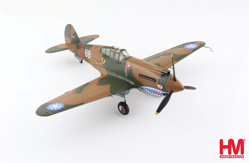 Curtiss P-40B Warhawk “White 68” AVG, Burma 1942, 1:48 Scale Diecast Model Right Front View