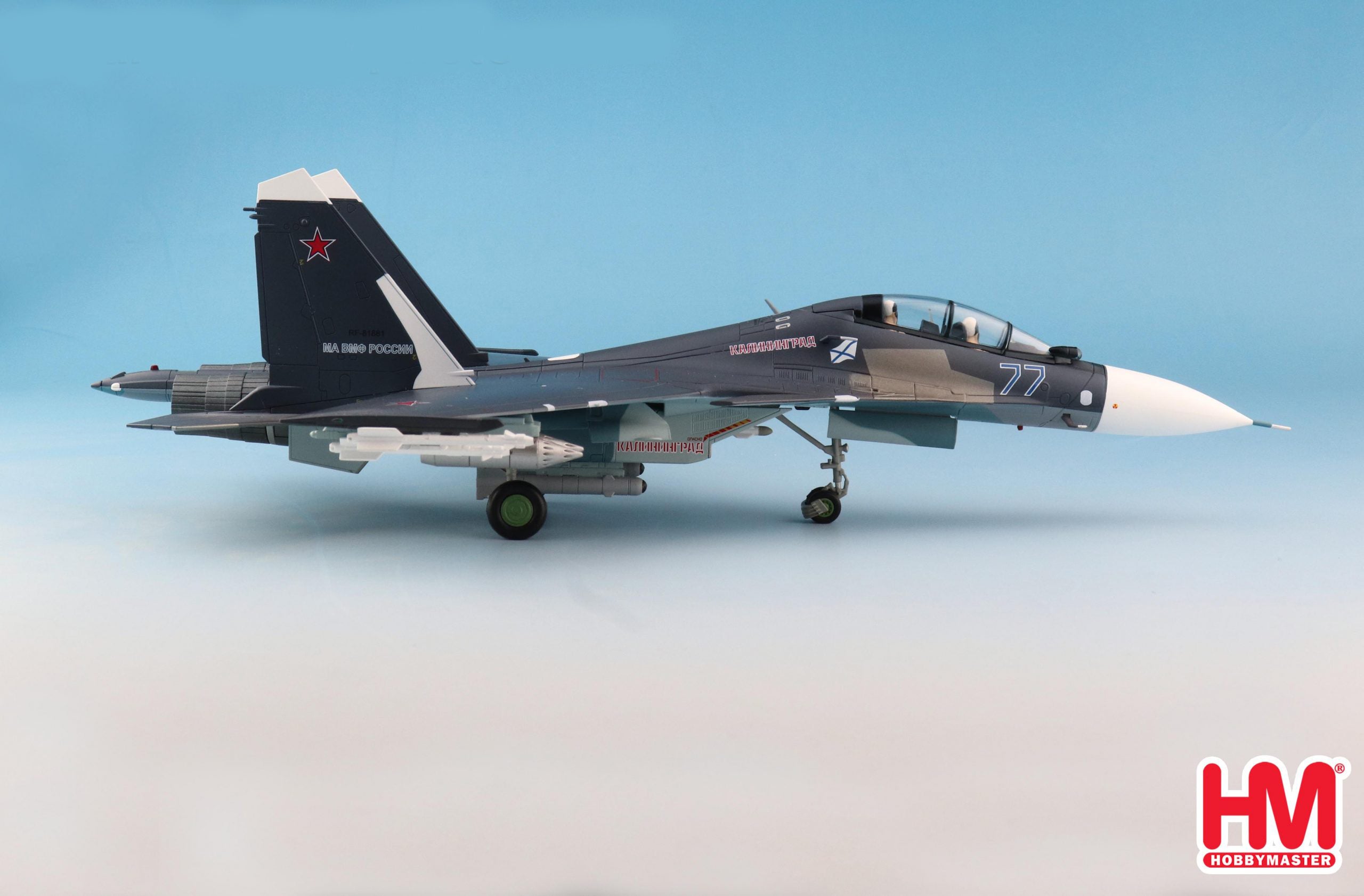 Sukhoi Su-30SM Flanker C, Russian Air Force 2019, 1:72 Scale Diecast Model Right Side View