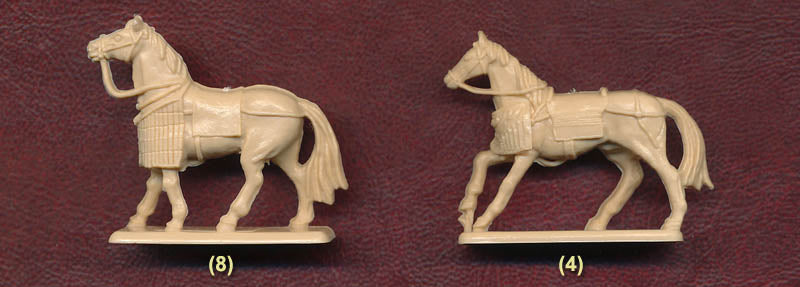 Carthaginian Command & Cavalry 1/72 Scale Plastic Model Figures 2 Horse Poses