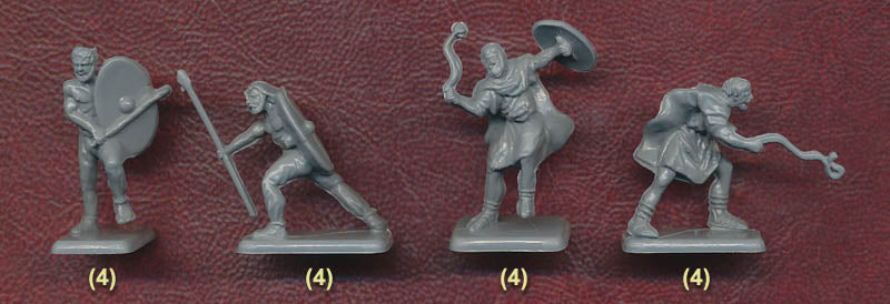 Imperial Roman Auxiliaries 1/72 Scale Model Plastic Figures Warrior & Slinger Poses