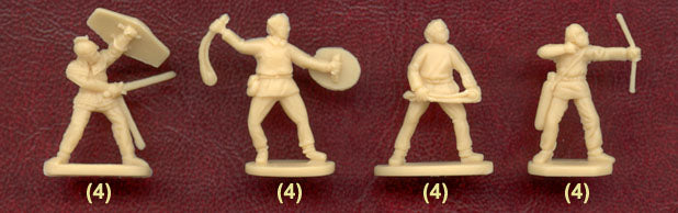 Gallic Warband 1/72 Scale Model Plastic Figures Poses