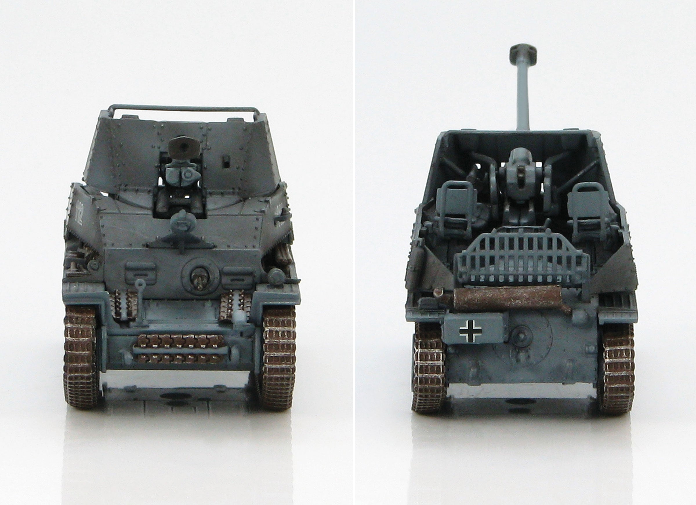 Sd.Kfz.139 Marder III Tank Destroyer German  2nd Pz Div 1943  1:72 Scale Diecast Model Front & Rear View