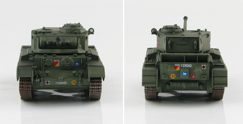 A34 Comet Cruiser Tank British Army, Berlin 1960, 1:72 Scale Diecast Model Front & Rear View