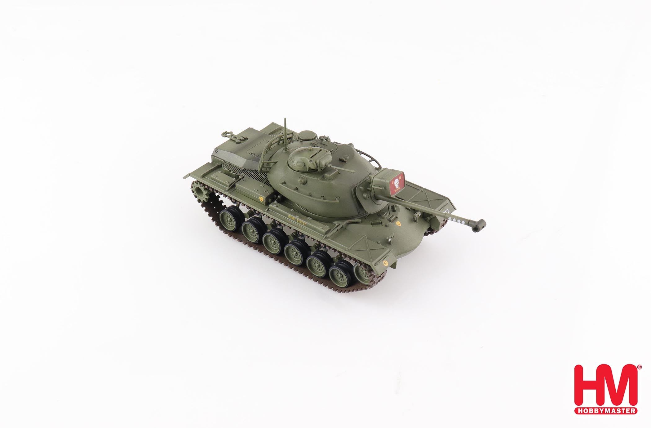 M48A3 Patton Tank “Death” USMC 1st Tank Battalion Vietnam War, 1:72 Scale Diecast Model Right Front View