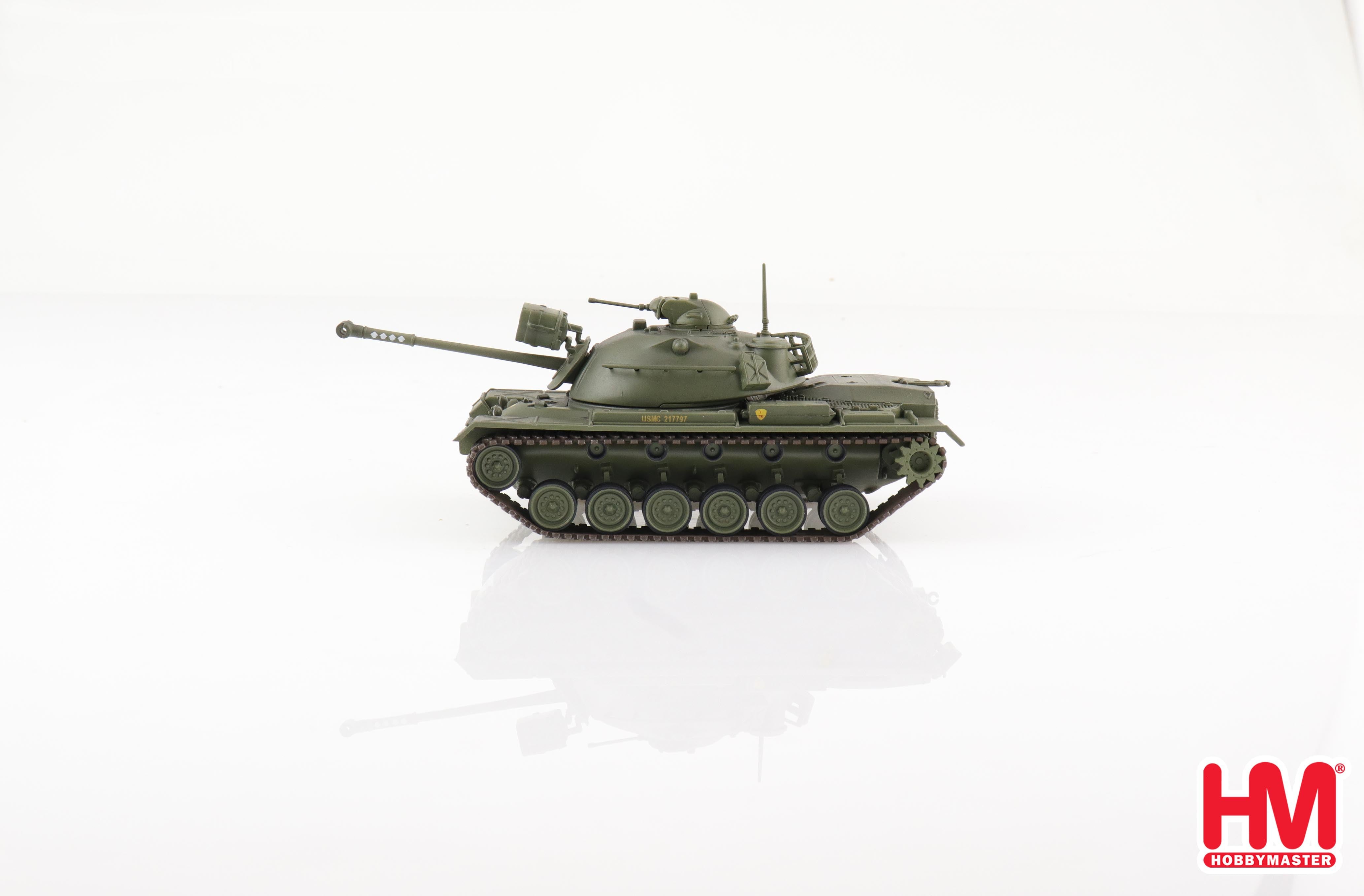 M48A3 Patton Tank “Death” USMC 1st Tank Battalion Vietnam War, 1:72 Scale Diecast Model Left Side View