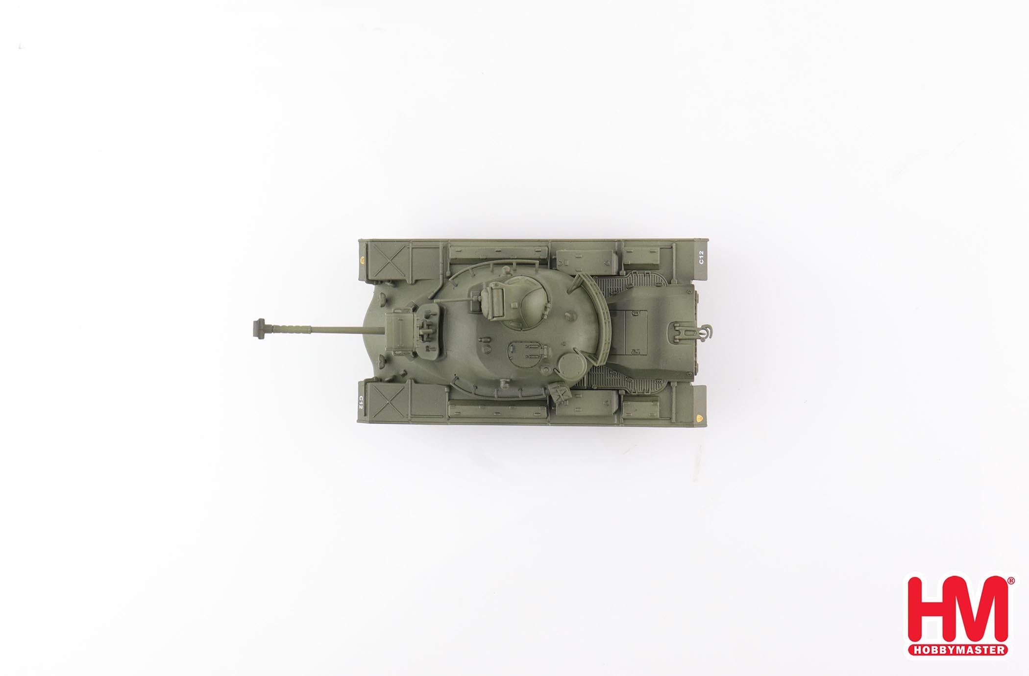 M48A3 Patton Tank “Death” USMC 1st Tank Battalion Vietnam War, 1:72 Scale Diecast Model Top View