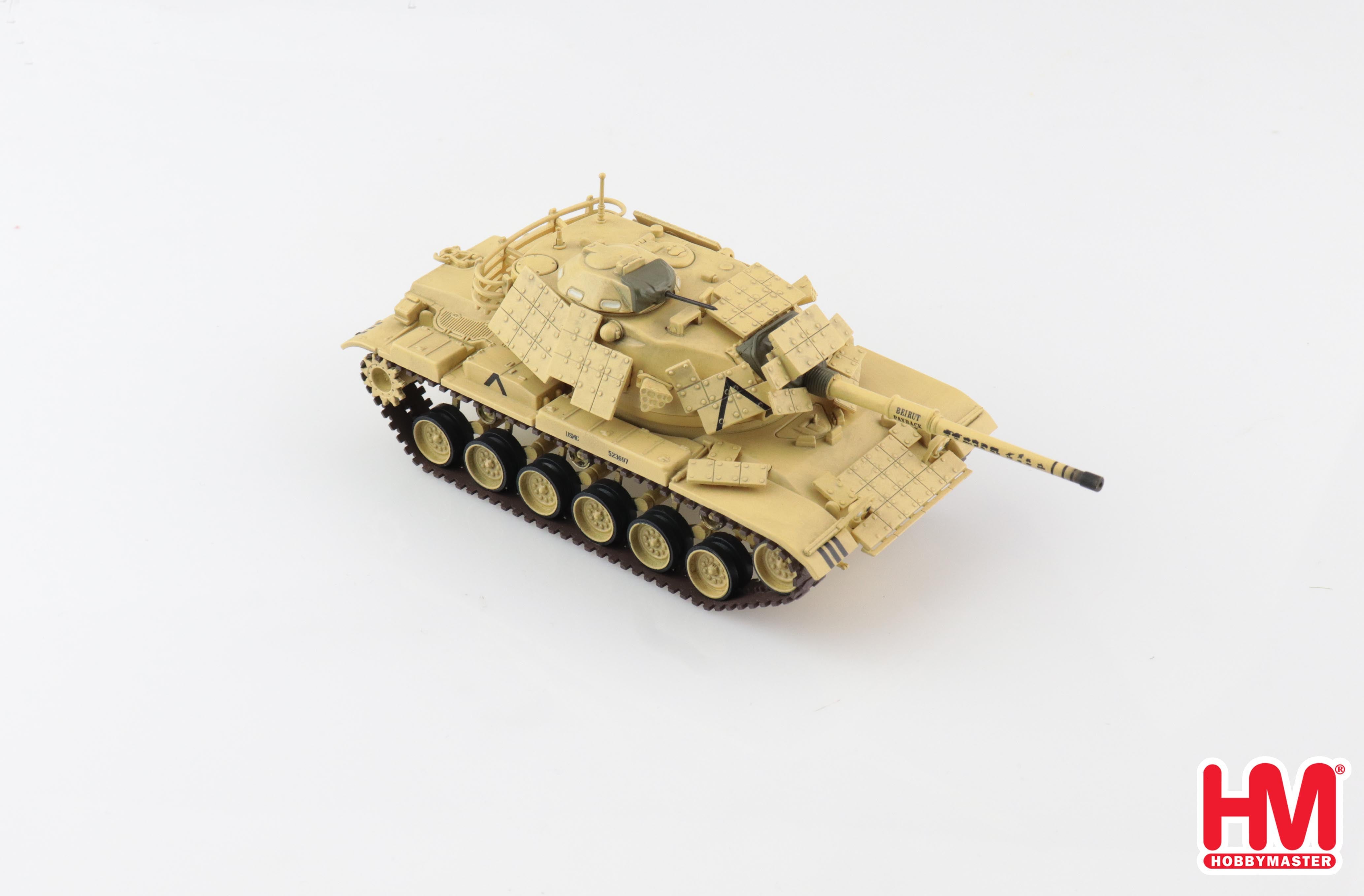 M60A1 Tank “Beirut Payback” USMC, Operation Desert Storm 1991, 1:72 Scale Diecast Model Right Front View