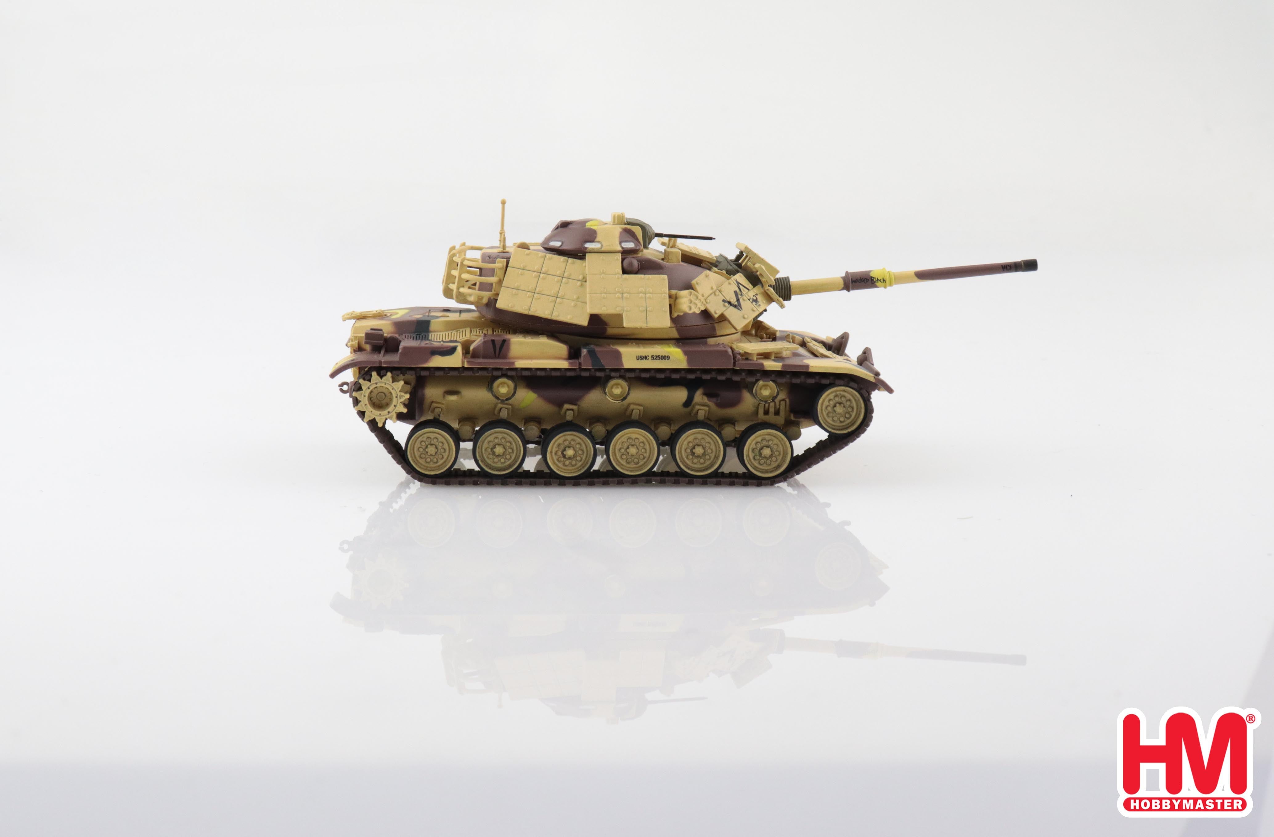 M60A1 Tank “Wicked Bitch” USMC, Operation Desert Storm 1991, 1:72 Scale Diecast Model Right Side View