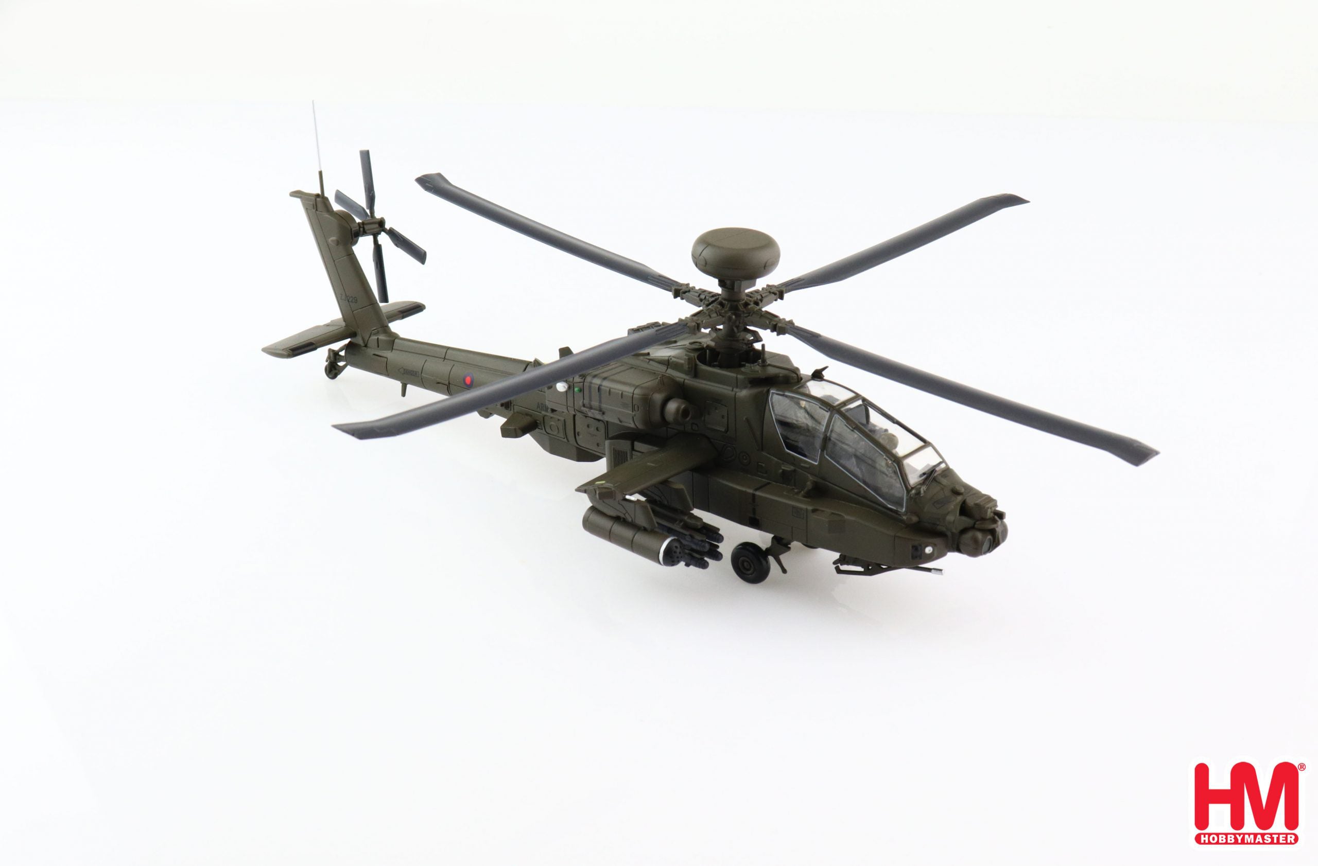 Boeing/Westland AH Mk 1 (WAH-64D) Apache, British Army Air Corps “Operation Herrick” Afghanistan, 1:72 Scale Diecast Model Right Front View