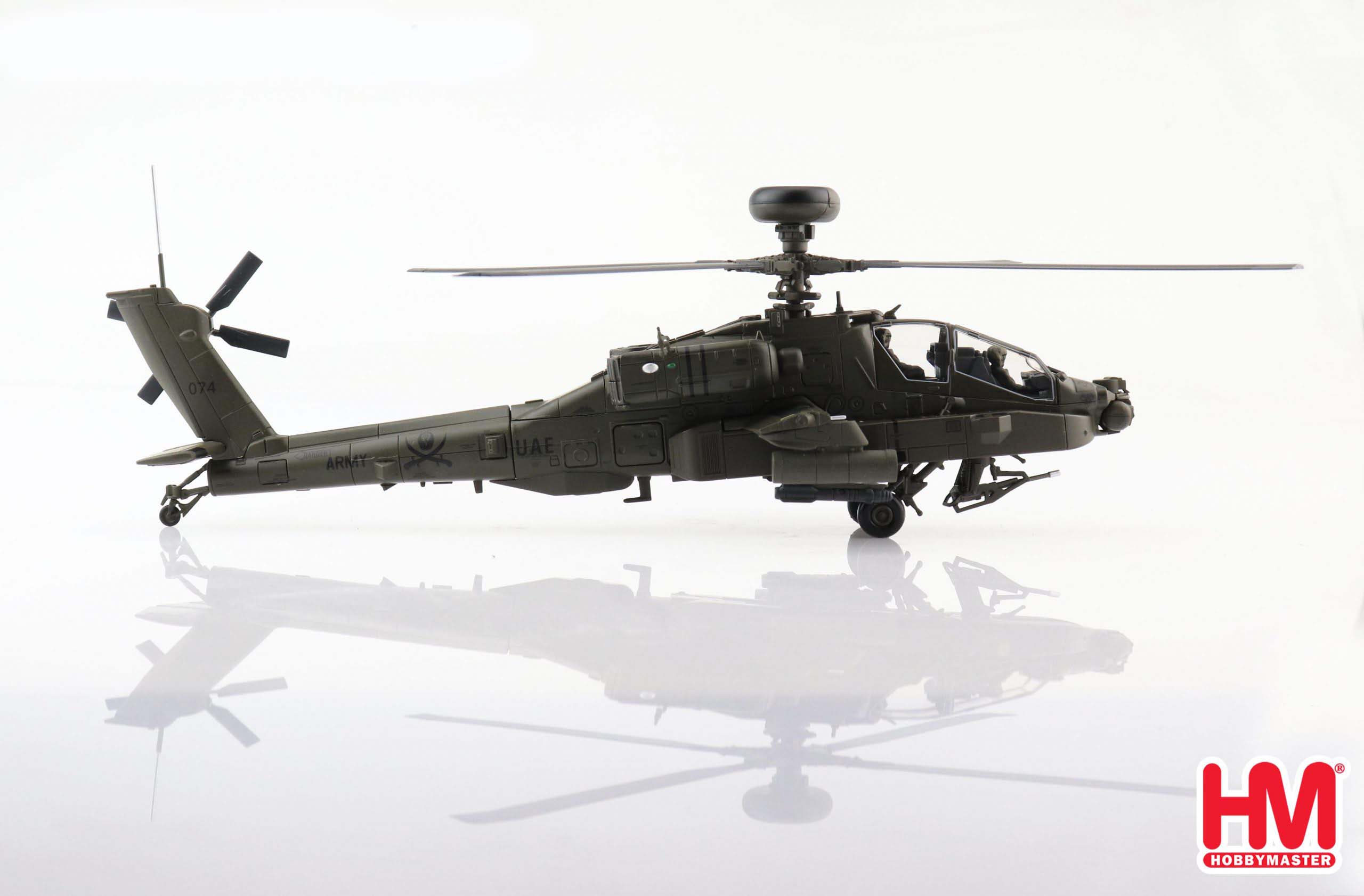 Boeing AH-64D Apache Longbow, United Arab Emirates Air Force 2015, 1:72 Scale Diecast Model Right Side View