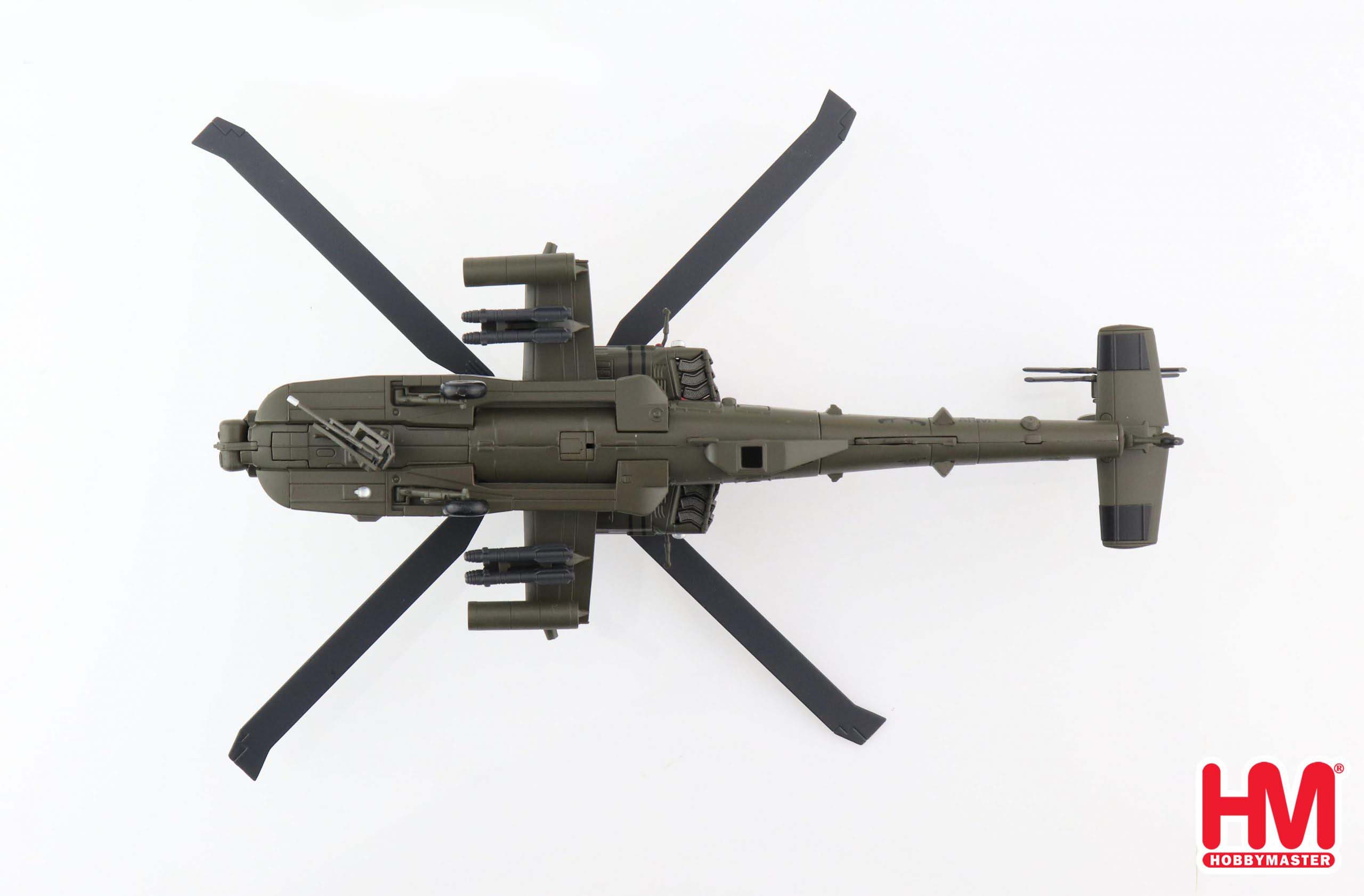 Boeing AH-64D Apache Longbow, United Arab Emirates Air Force 2015, 1:72 Scale Diecast Model Bottom View