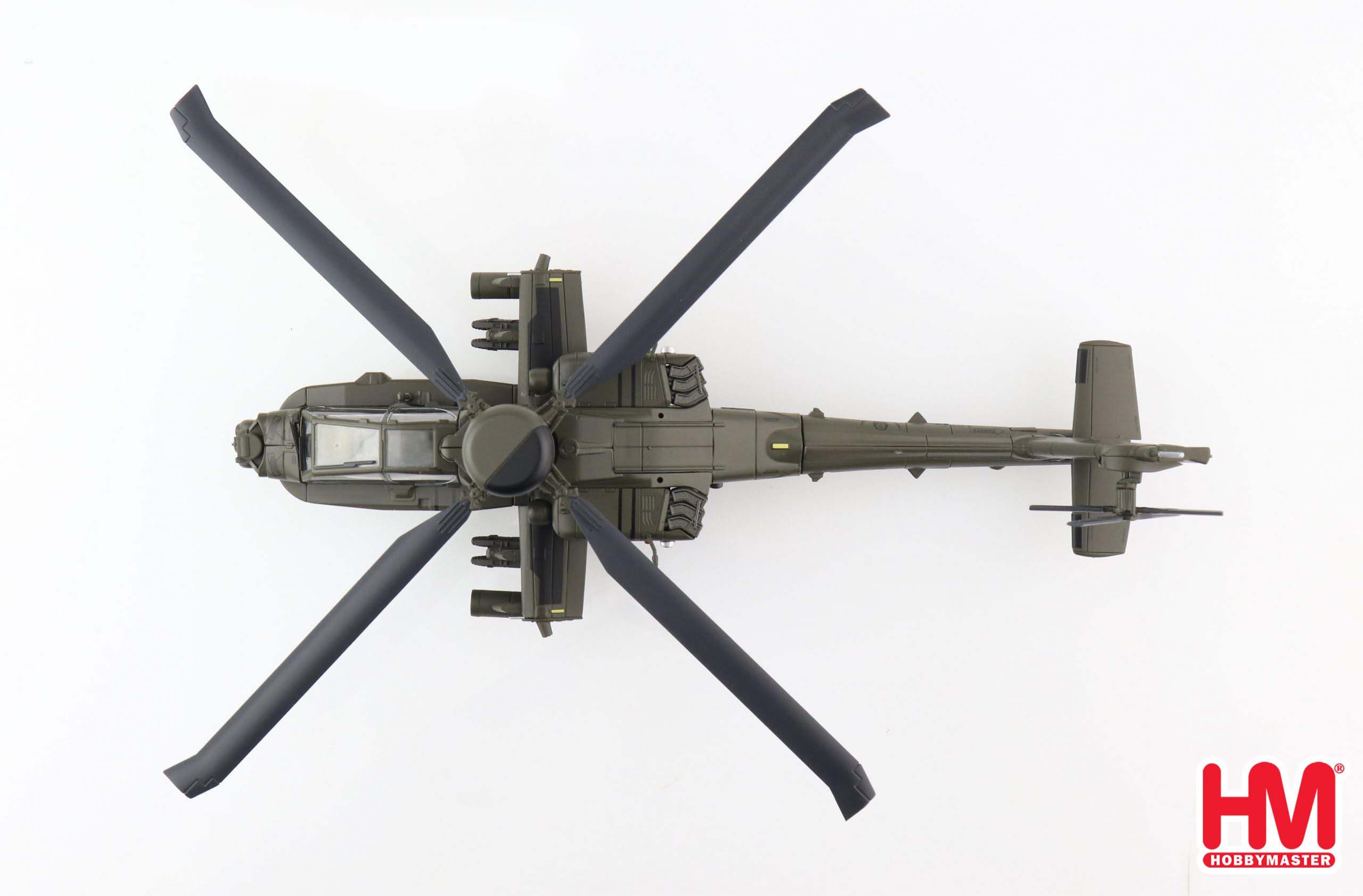 Boeing AH-64D Apache Longbow, United Arab Emirates Air Force 2015, 1:72 Scale Diecast Model Top View