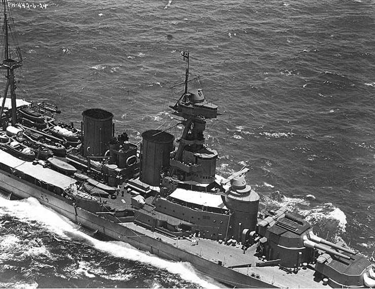 HMS Hood Aerial View 1924