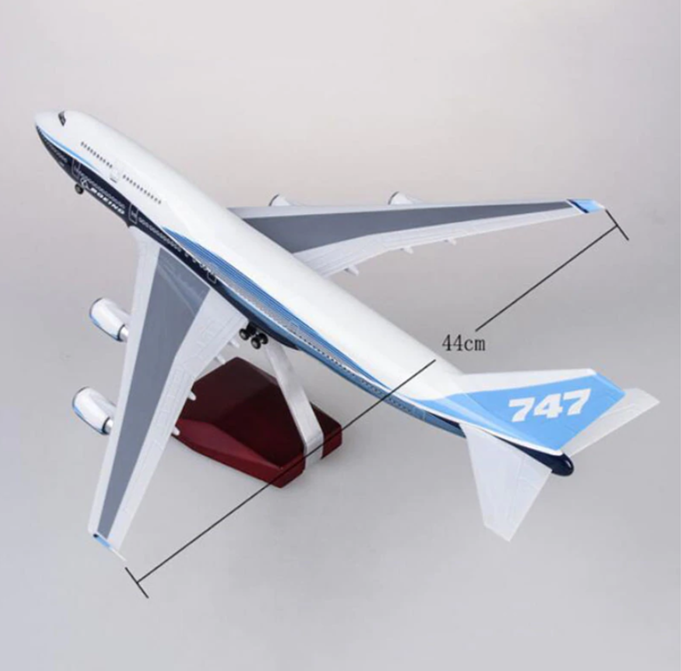 Boeing 747-400  1:150 Scale Model With LED Light By Hyinuo Wingspan