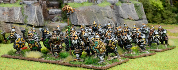Oathmark Dwarf Heavy Infantry, 28 mm Scale Model Plastic Figures Completed Example