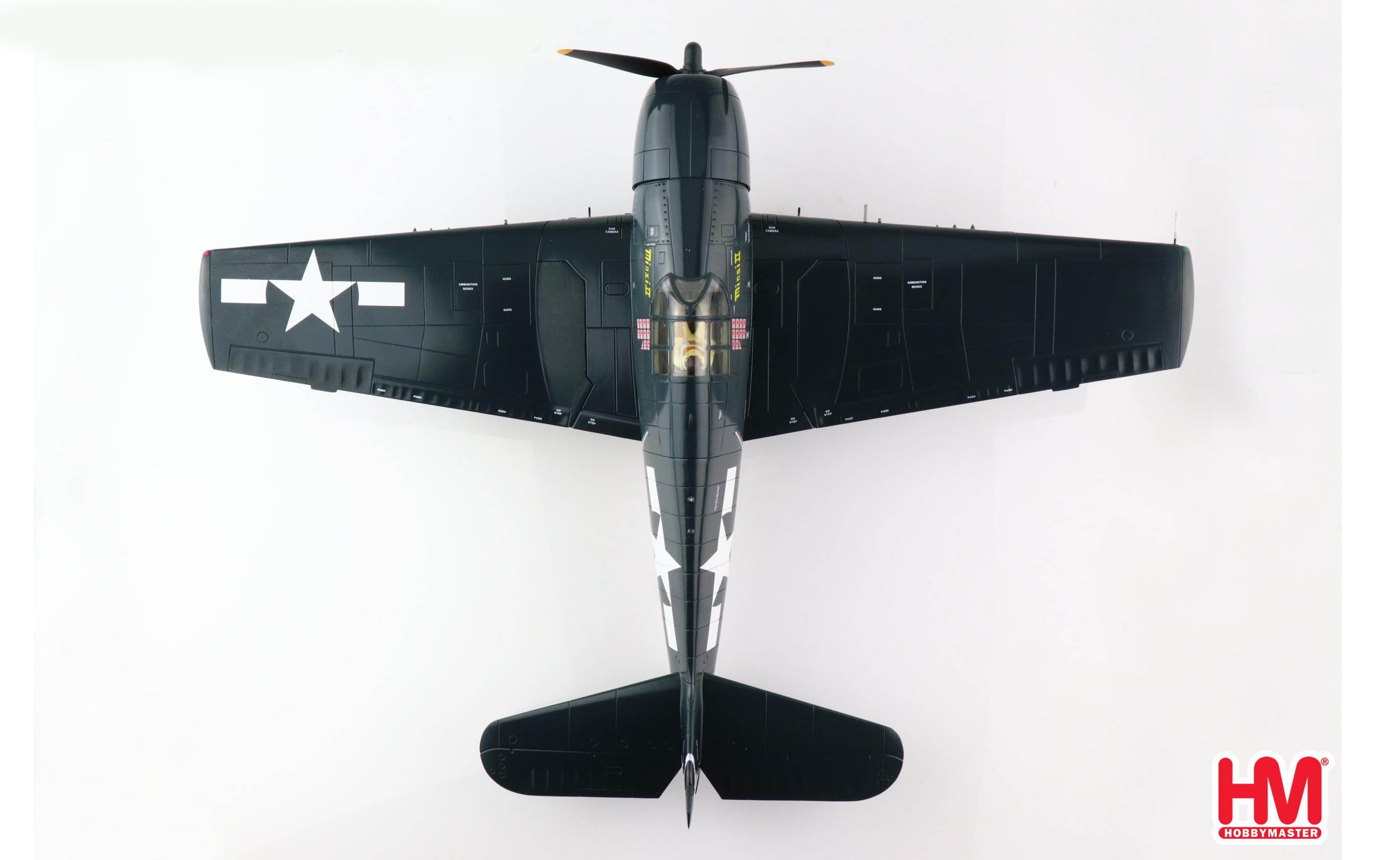 Grumman F6F-5 Hellcat “Minsi II” USS Essex 1944, 1/32 Scale Diecast Model Top View