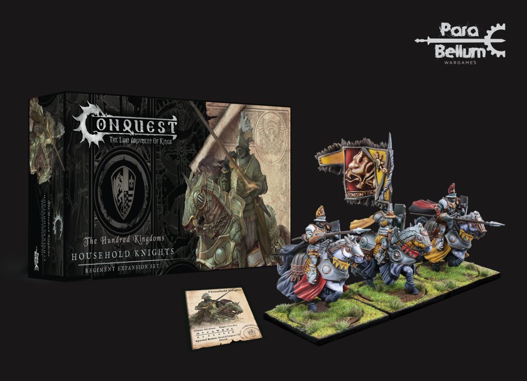 Conquest The Hundred Kingdoms Household Knights, 38 mm Scale Model Plastic Figures Contents Painted