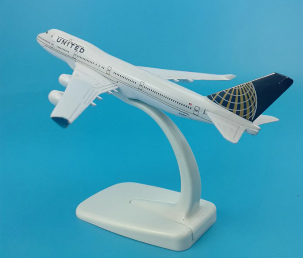 Boeing 747-400 United Airlines 1:400 Scale Model By Hyinuo Left Rear View