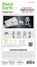 Gundam Barbatos Metal Earth Iconx Model Kit Back Of Package