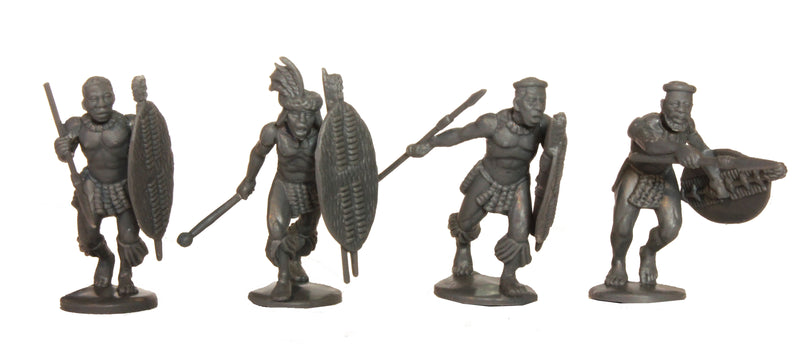 Zulus 28 mm Scale Model Plastic Figures