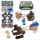 War At Troy Figure Set 2 Chariots (Greeks vs Trojans) 1/30 Scale Plastic Figures By LOD Enterprises