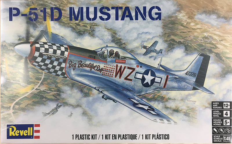 Revell P-51 Mustang 1/48 Scale Kit Box 