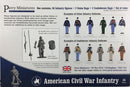 American Civil War Infantry 1861-1865 (28 mm) Scale Model Plastic Figures By Perry Miniatures Back Of Box