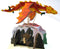 Flying Dragon Automata Wooden Kit Red Painted Example