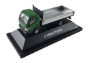 Mitsubishi Fuso Canter F E (Sterling 360) Small Utility Flat Bed (Green Cab) Scale 1:87 (HO Scale) Model By Promotex Display Stand
