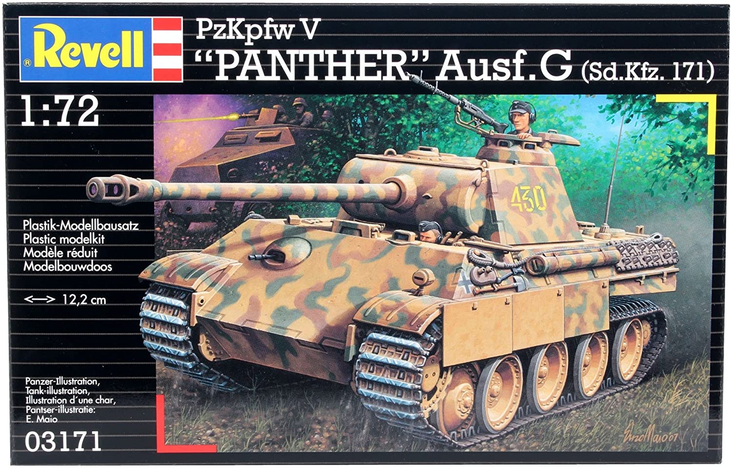 PzKpfw V Panther Ausf. G 1/72 Scale Model Kit Box Front