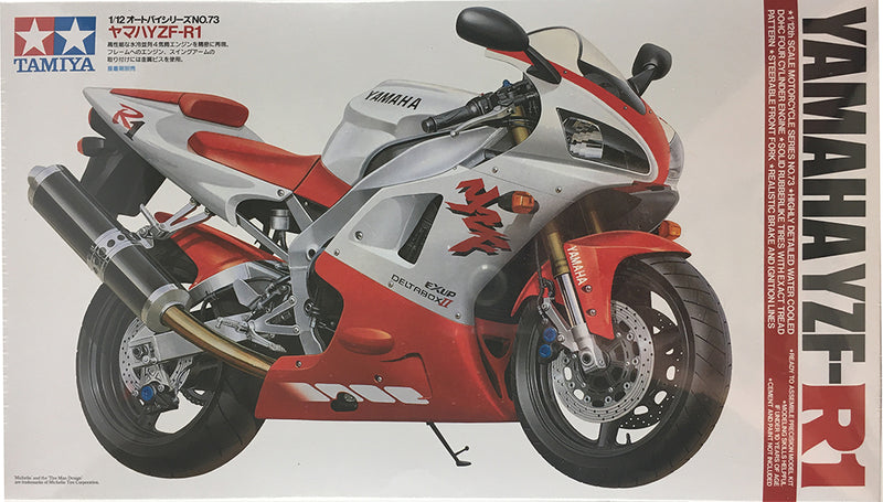 Yamaha YZF-R1 Motorcycle 1:12 Scale Model Kit By Tamiya Box