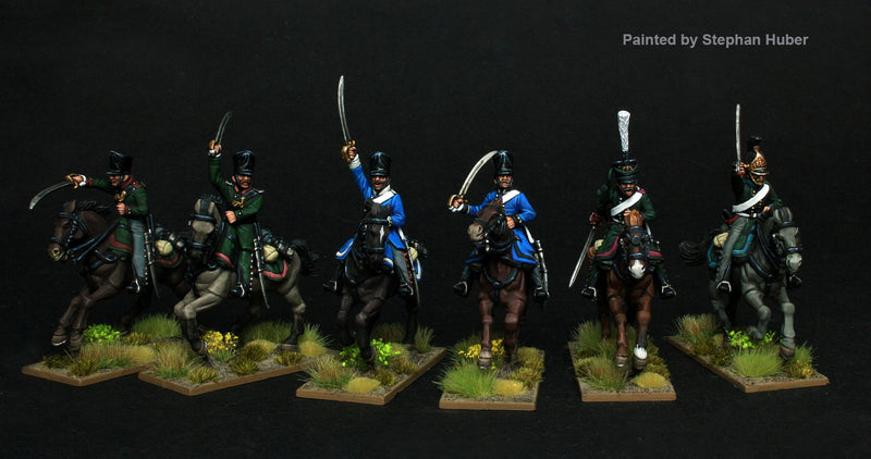 Napoleonic Allied Cavalry Prussian/Russian Dragoons 1812 - 1815, 28 mm Scale Plastic Figures Painted Examples