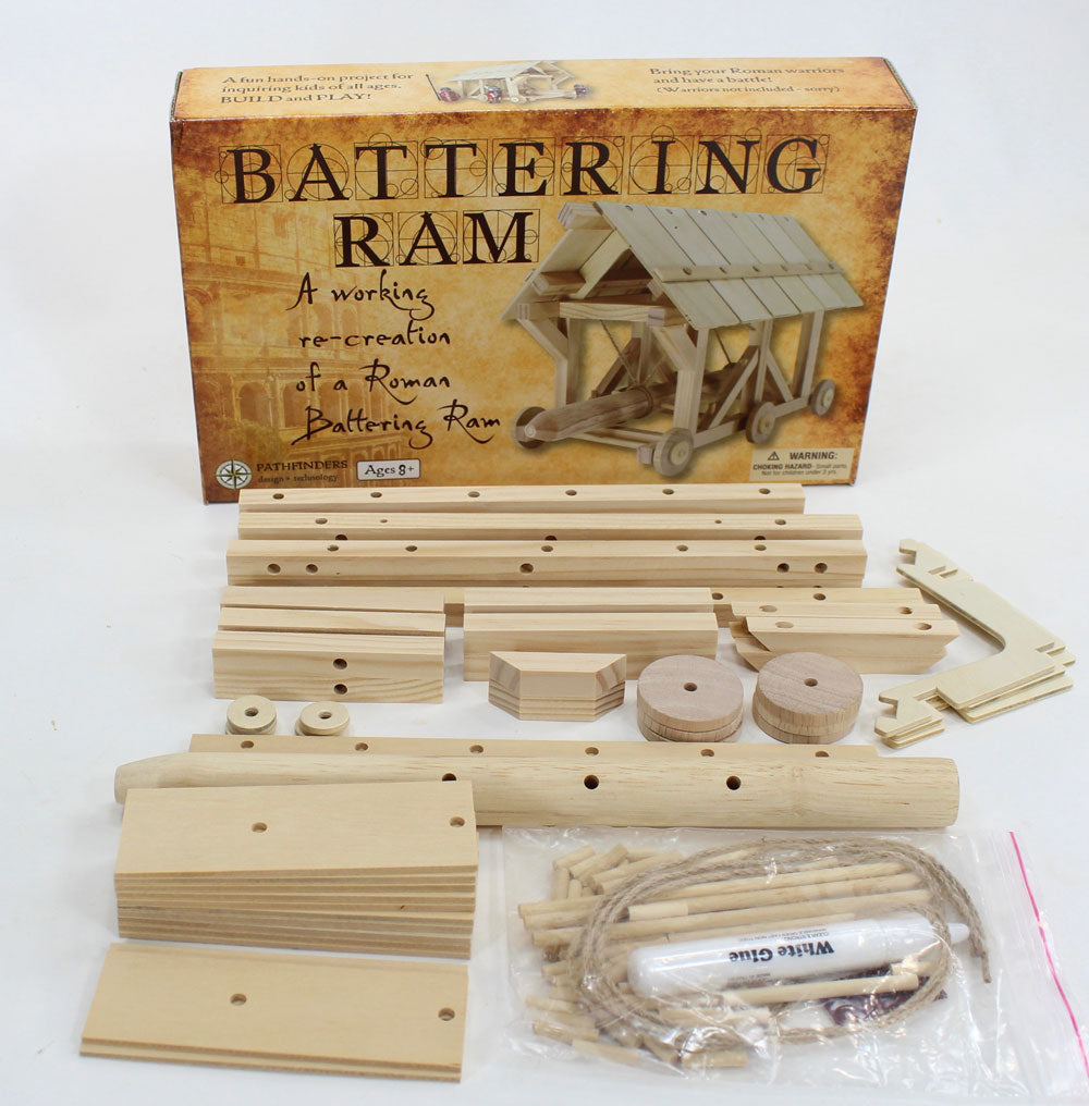 Roman Battering Ram Wooden Kit Box Contents