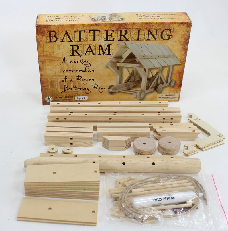 Roman Battering Ram Wooden Kit Box Contents