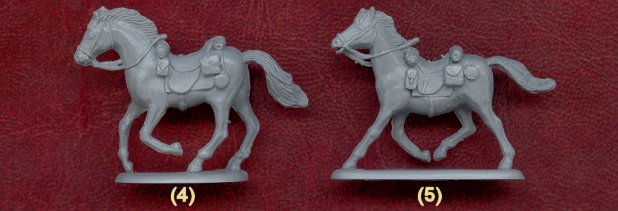 American Civil War Confederate Cavalry, 1/72 Scale Plastic Figures Horse Poses