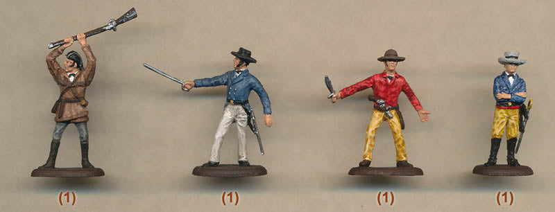 Alamo Defenders, 1/72 Scale Plastic Figures Famous Characters