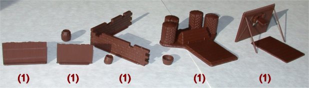 Napoleonic Wars Battlefield Accessory Set 1/72 Scale Gun Emplacement