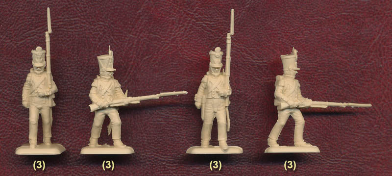Napoleonic Wars French Infantry 1/72 Scale Plastic Figures Poses