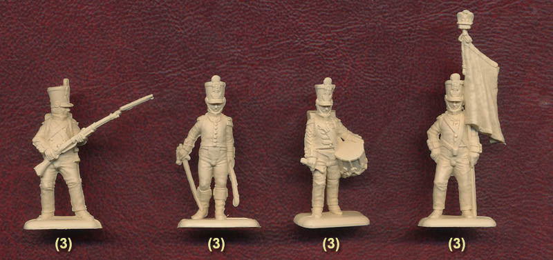 Napoleonic Wars French Infantry 1/72 Scale Plastic Figures Command Poses