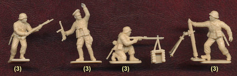 German Elite Troops WWII, 1/72 Scale Plastic Figures Pose Example 1