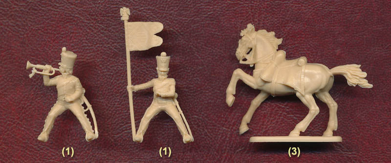 Napoleonic Wars Waterloo French Light Cavalry 1/72 Scale Plastic Figures Command Figures