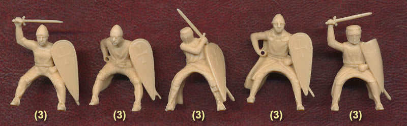 Templar Knights Medieval Era  1/72 Scale Plastic Figures Rider Knight