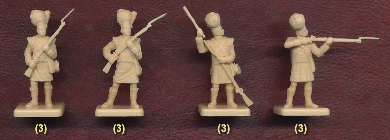 Napoleonic Wars Scots Infantry 1/72 Scale Plastic Figures Poses #1