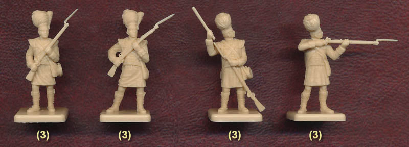 Napoleonic Wars Scots Infantry 1/72 Scale Plastic Figures Poses