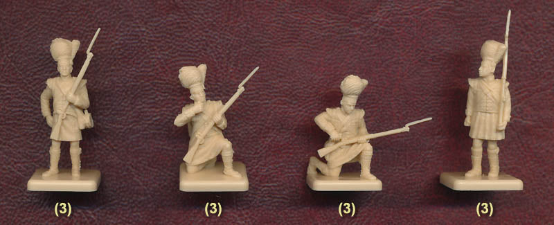 Napoleonic Wars Scots Infantry 1/72 Scale Plastic Figures Poses #2