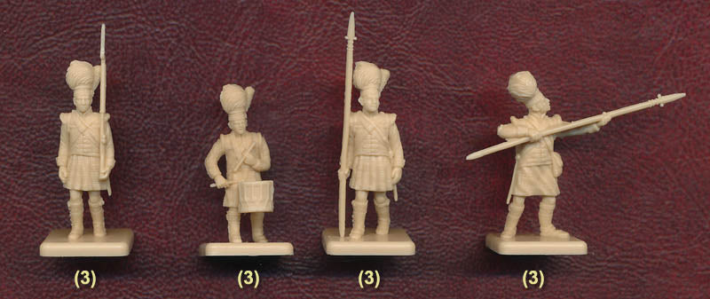 Napoleonic Wars Scots Infantry 1/72 Scale Plastic Figures Poses #3