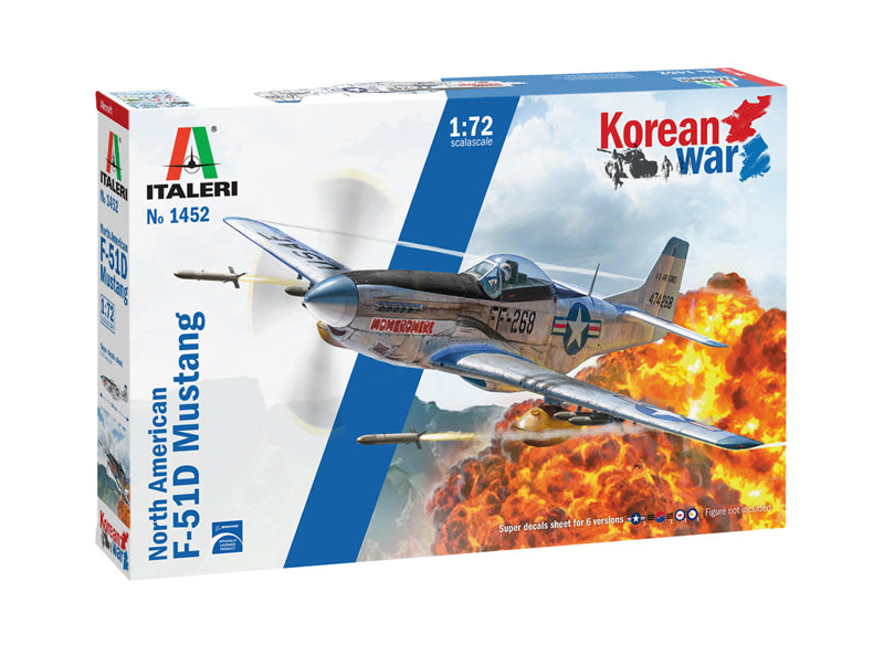 North American F-51D Korean War, 1/72 Scale Plastic Model Kit