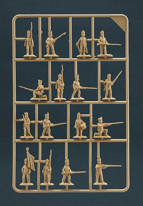 Napoleonic Wars French Infantry 1/72 Scale Plastic Figures Frame 