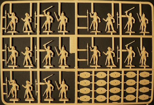 Gaul Warriors 1st – 2nd Century B.C., 1/72 Scale Plastic Figures By Italeri Sample Sprue